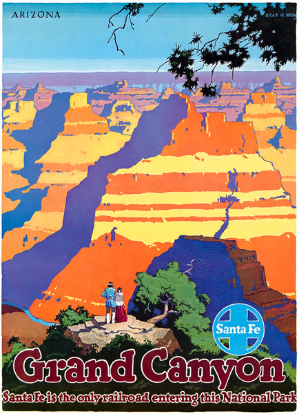 Grand Canyon, Arizona: Santa Fe Railroad poster