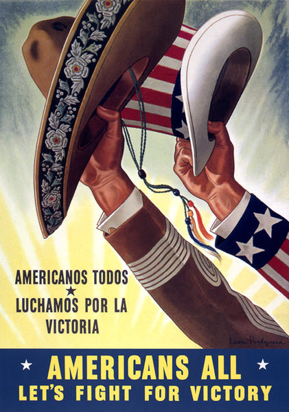 Americans All, Let's Fight for Victory WWII poster