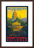 Washington, the City Beautiful Poster brown frame