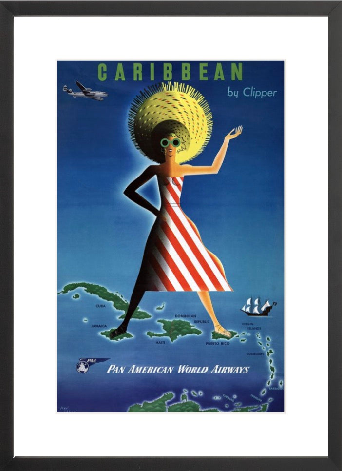 Caribbean by Clipper Vintage Travel Poster – Vintagraph Art