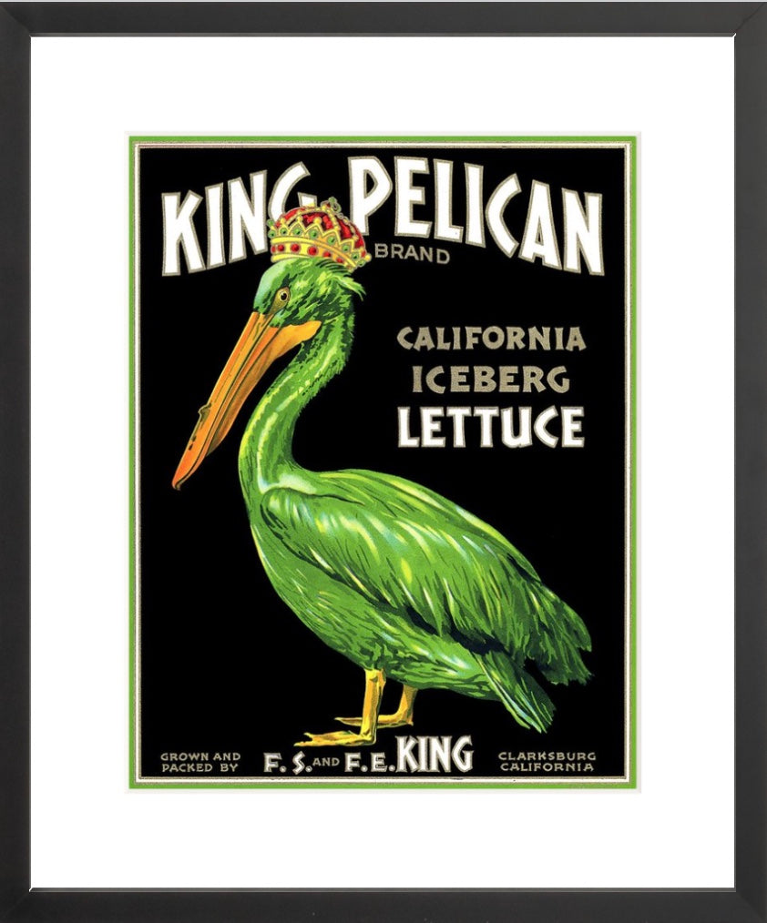 King Pelican Iceberg Lettuce - c. 1920s – Vintagraph Art