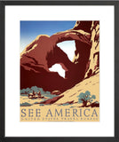 WPA Arches See America Poster framed black