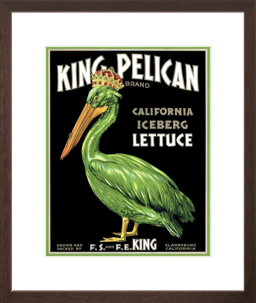 King Pelican Iceberg Lettuce - c. 1920s – Vintagraph Art