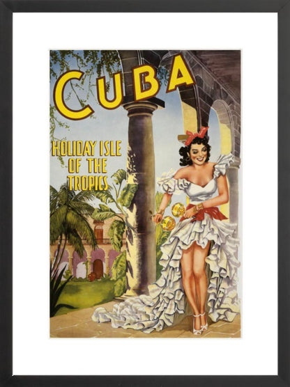 Cuba, Holiday Isle of the Tropics Vintage Travel Poster