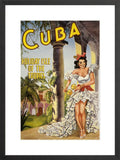 Cuba, Holiday Isle of the Tropics Vintage Travel Poster