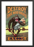 Destroy This Mad Brute black framed poster