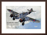 Long-Range Bristol "Beaufighter" Cutaway poster brown frame