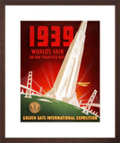 1939 World's Fair on San Francisco Bay poster brown frame