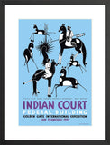 Indian Court Antelope Hunt poster black frame