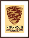 Indian Court: Pomo Indian Basket poster brown frame