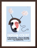 Indian Court: Eskimo Mask poster brown frame