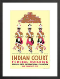 Indian Court: Pueblo Turtle Dancers poster black frame