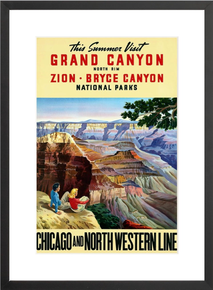 This Summer Visit Grand Canyon, Zion, Bryce Canyon National Parks poster black frame