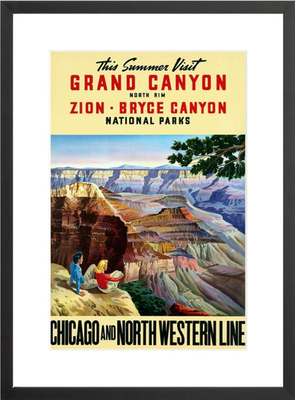 This Summer Visit Grand Canyon, Zion, Bryce Canyon National Parks poster black frame