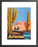 Arizona Cowboys: Santa Fe Railroad framed poster