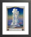 Old Faithful in Yellowstone Park framed poster