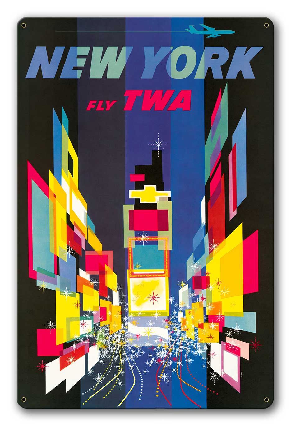 FLY TWA NEW YORK 壁掛けアート New York Times Square - Fly TWA – Vintagraph Art
