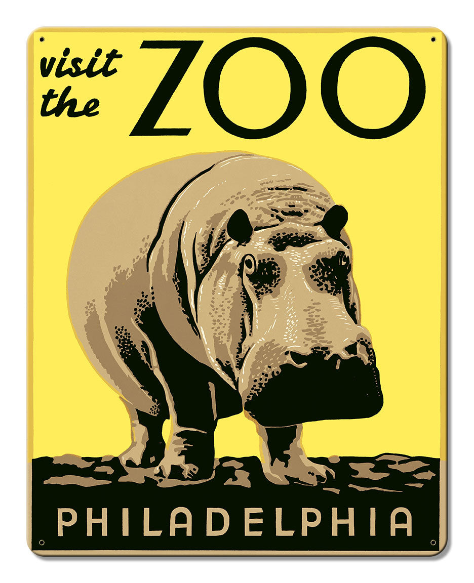 Visit the Zoo: Philadelphia poster Aluminum