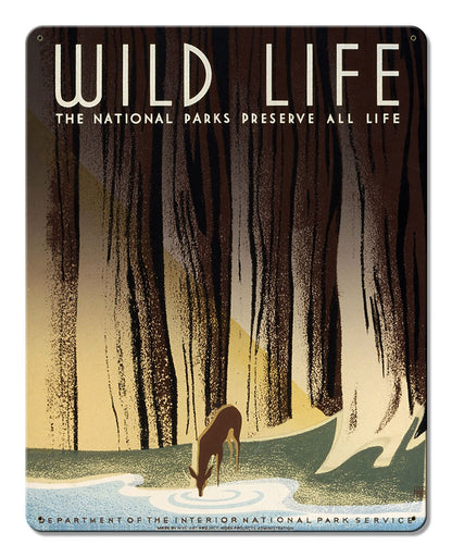 Wild Life: The National Parks Preserve All Life poster Aluminum
