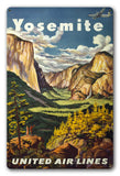 Yosemite United Airlines Poster metal sign