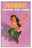 Hawaii Hula Dancer Vintage Travel Poster