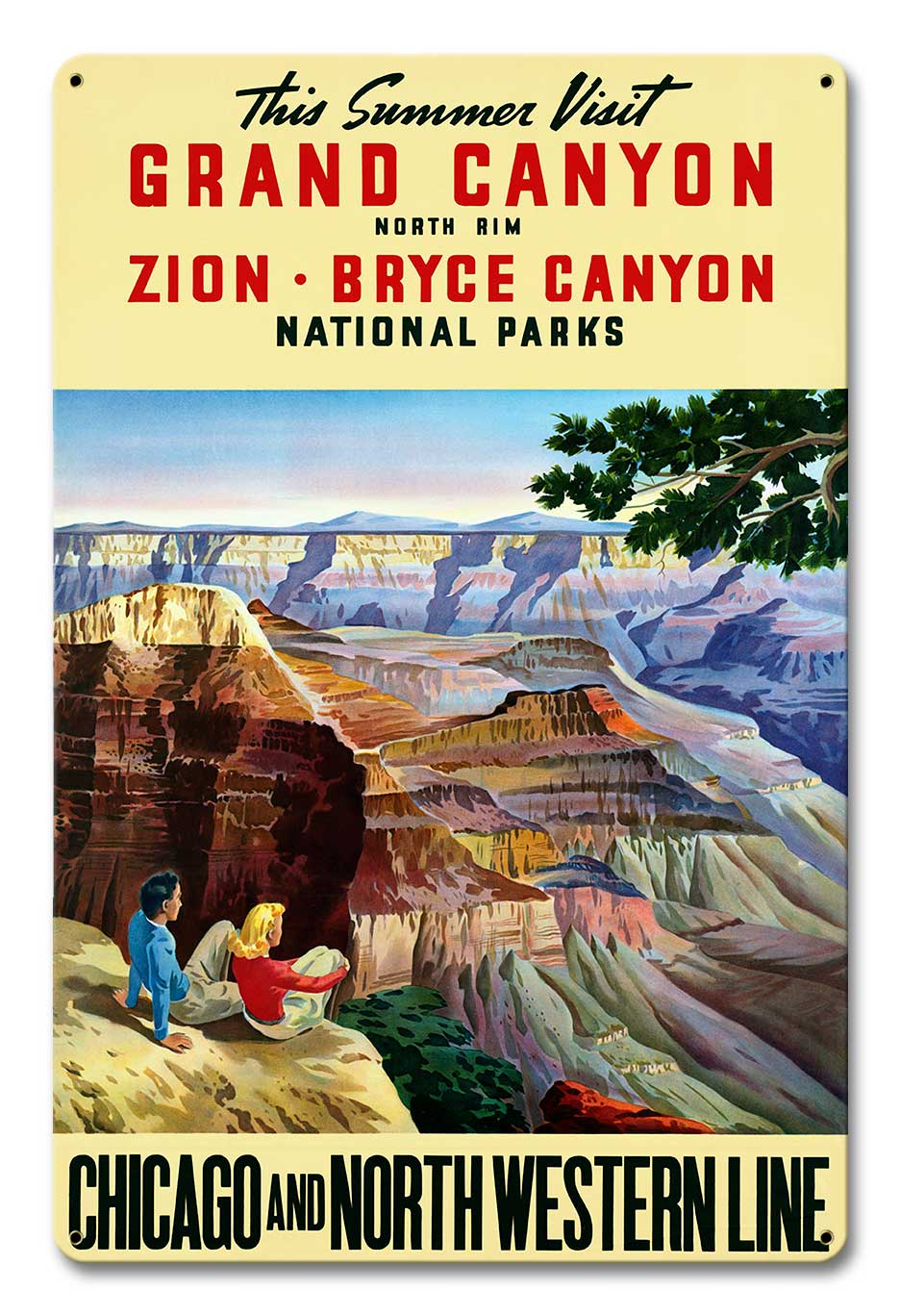 This Summer Visit Grand Canyon, Zion, Bryce Canyon National Parks poster Aluminum