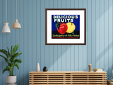 Delicious Fruits Quality Apples Crate Label framed on wall