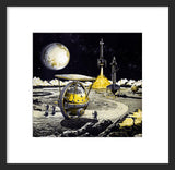 Lunar Unicycle framed print