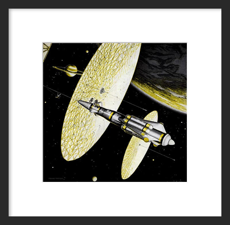 Solar Wind Ships at Titan framed print