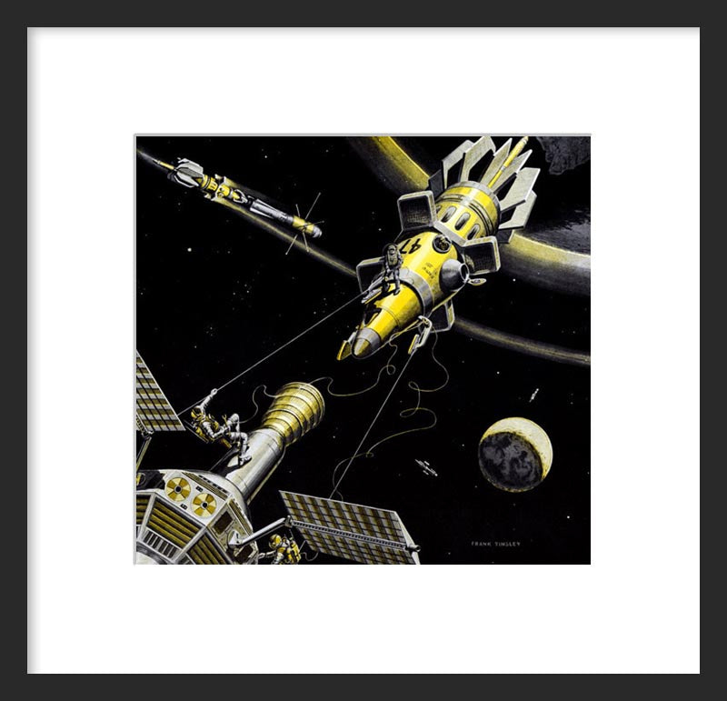 Breaking a Space Traffic Jam framed print