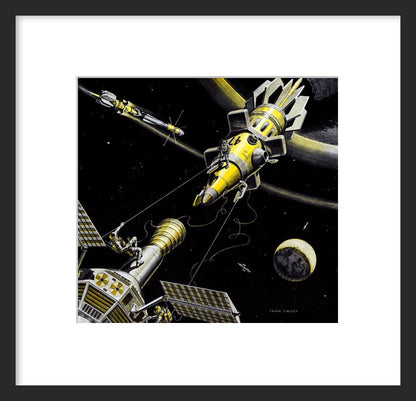 Breaking a Space Traffic Jam framed print