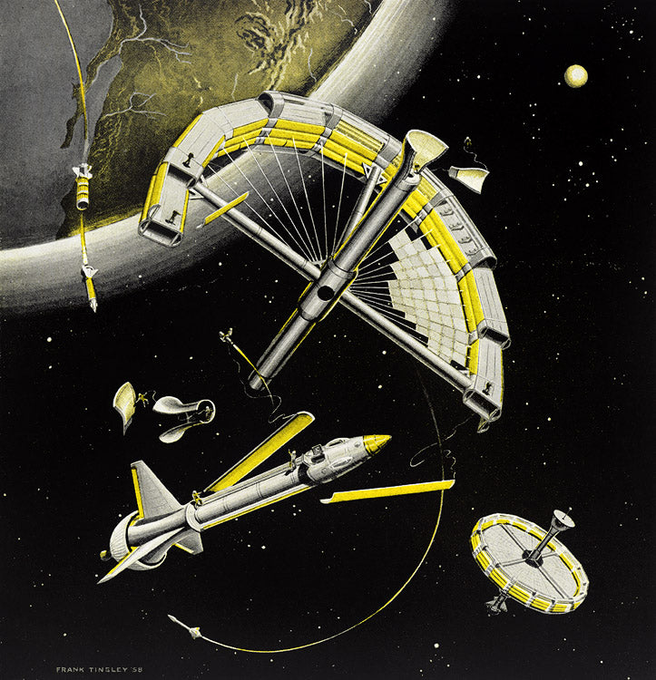 Assembling a Station in Space print