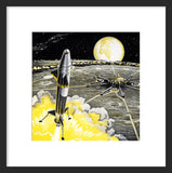 Nuclear Rocketship framed print