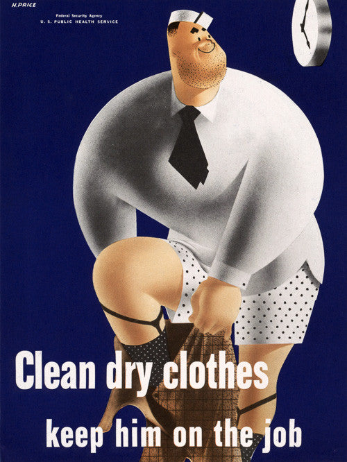 Clean Dry Clothes Keep Him on the Job