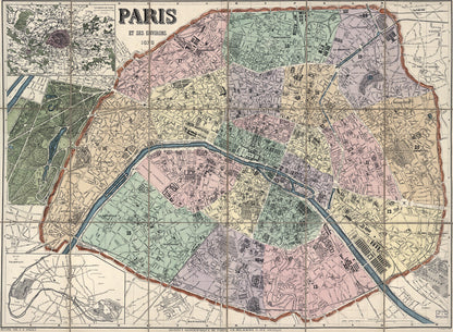 Paris map, 1878