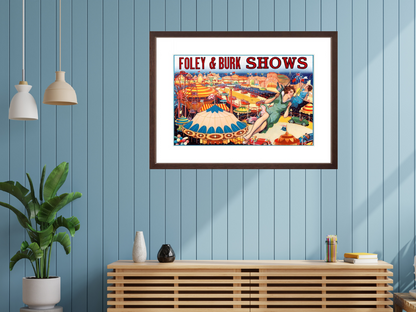 Foley & Burk Shows poster frame in room