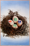 Four Eggs in a Nest: War Savings Stamps