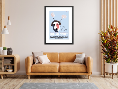 Indian Court: Eskimo Mask poster framed on wall