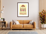 Indian Court: Pueblo Turtle Dancers poster framed on wall