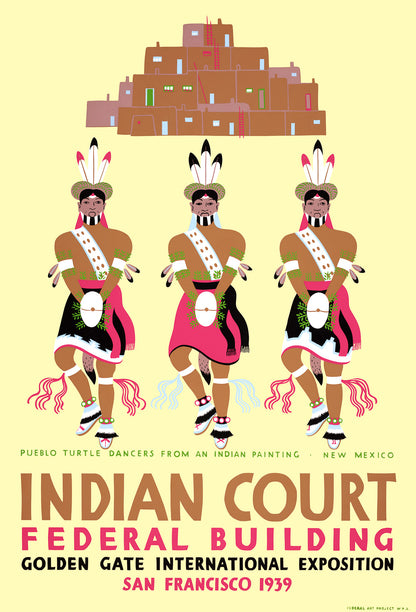 Indian Court: Pueblo Turtle Dancers poster