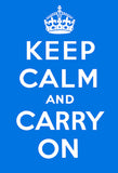 Keep Calm and Carry On (Blue)