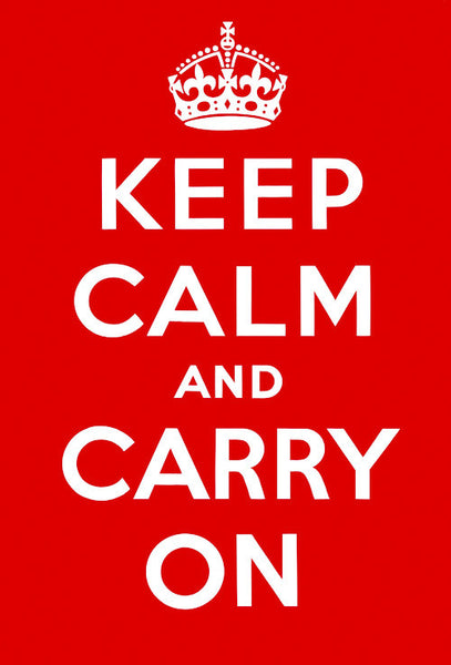 Keep Calm and Carry On red poster