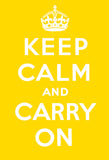 Keep Calm and Carry On (Yellow and White)