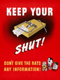 Keep Your Trap Shut! WWII poster.