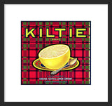Kiltie Grapefruit Crate Label framed print