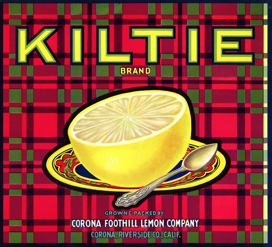 Kiltie Grapefruit Crate Label print