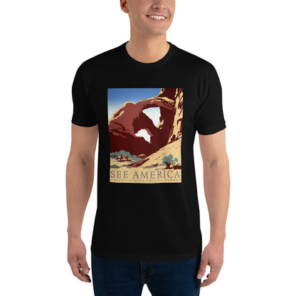 WPA Arches See America Poster men's t-shirt black