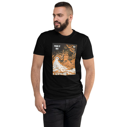 Pour It On! WWII poster men's black t-shirt