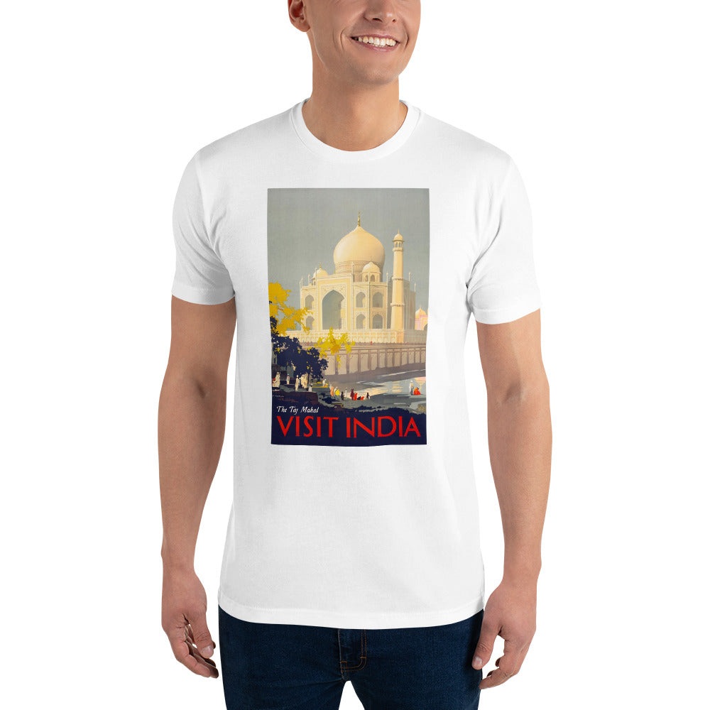 Visit India: The Taj Mahal Vintage Travel Poster