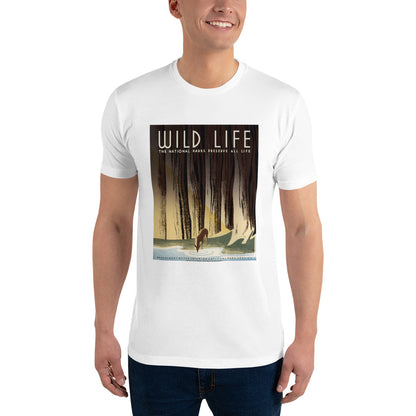 Wild Life: The National Parks Preserve All Life poster men's white t-shirt